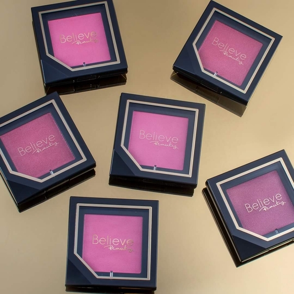 *3/15* NEW Believe Beauty Born To Blush High Tea Light Pink Coral Powder Blush - Picture 4 of 5